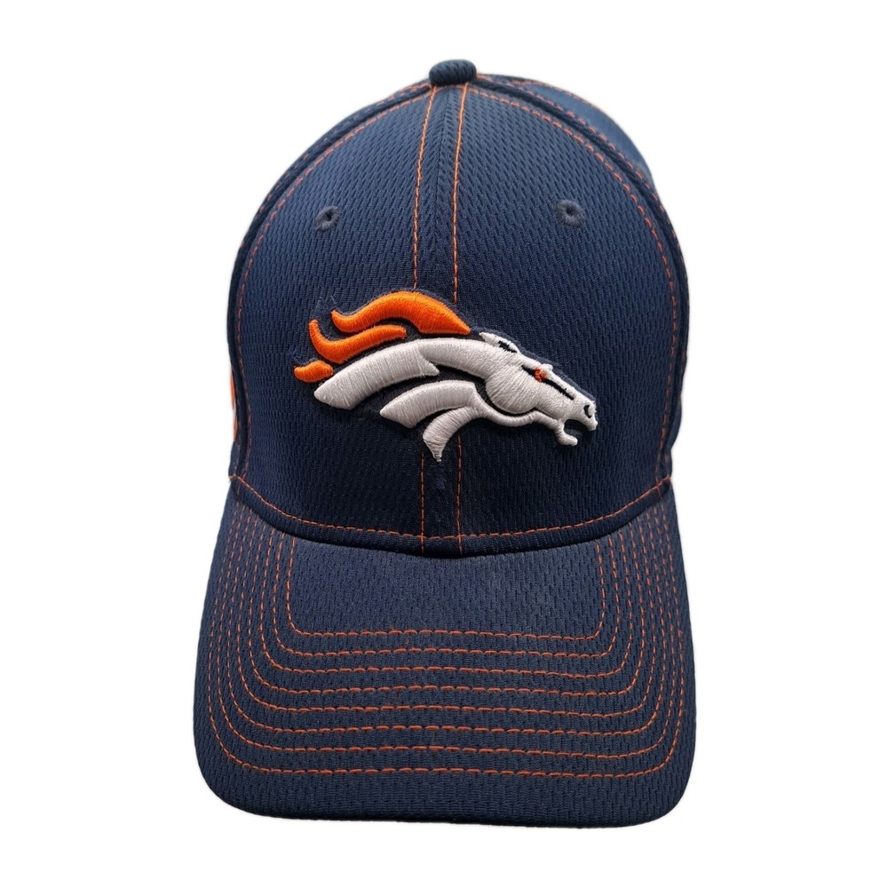 New Era Denver Broncos 39Thirty Blue Cap Hat 100 Season M/L